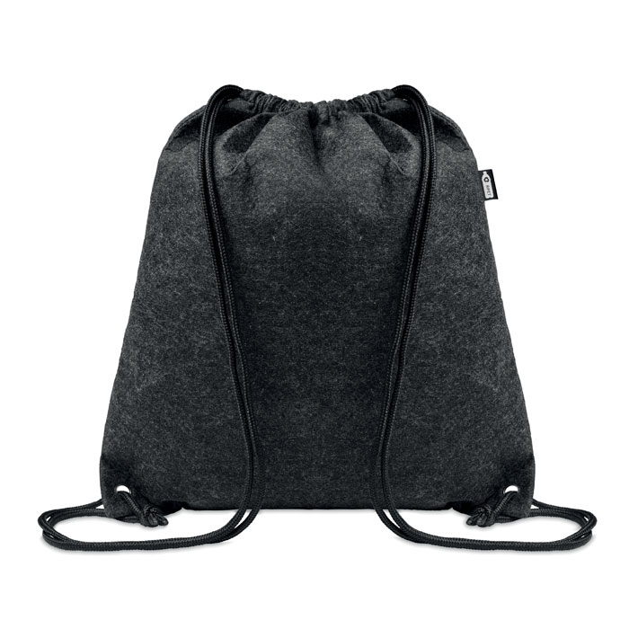 Gym bag promotionnel feutre rPET INDICO Gris foncé